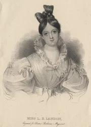 Miss L.E. Landon, Lithographie von J.T. Bowen, graviert für Burton